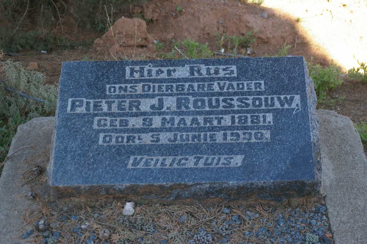 ROUSSOUW Pieter J. 1881-1930
