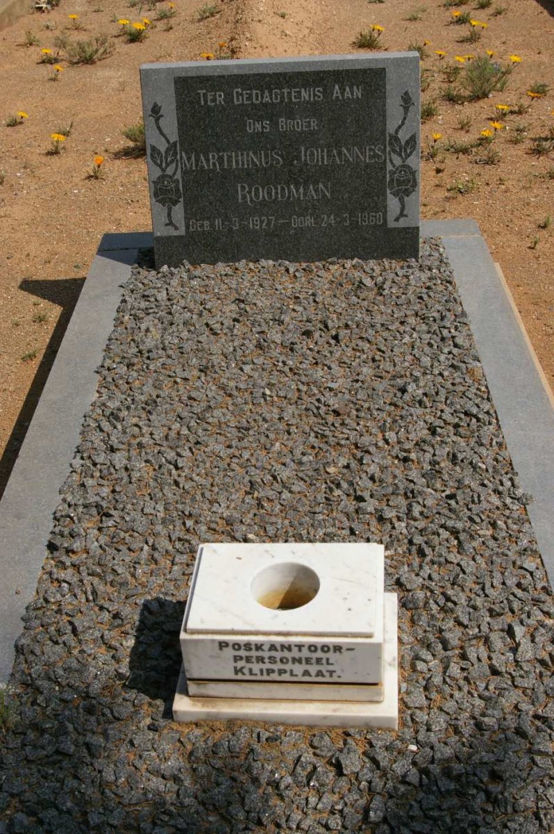 ROODMAN Marthinus Johannes 1927-1960