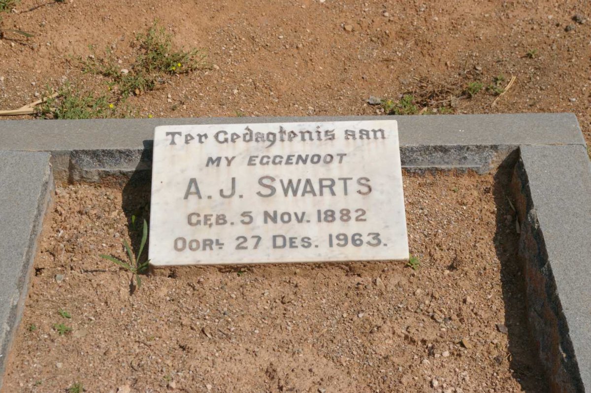 SWARTS A.J. 1882-1963