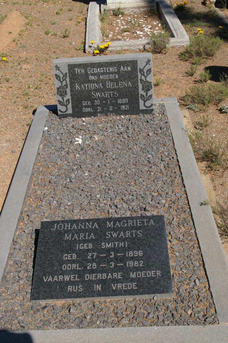 SWARTS Katrina Helena 1890-1921 :: SWARTS Johanna Magrieta Maria nee SMITH 1896-1982
