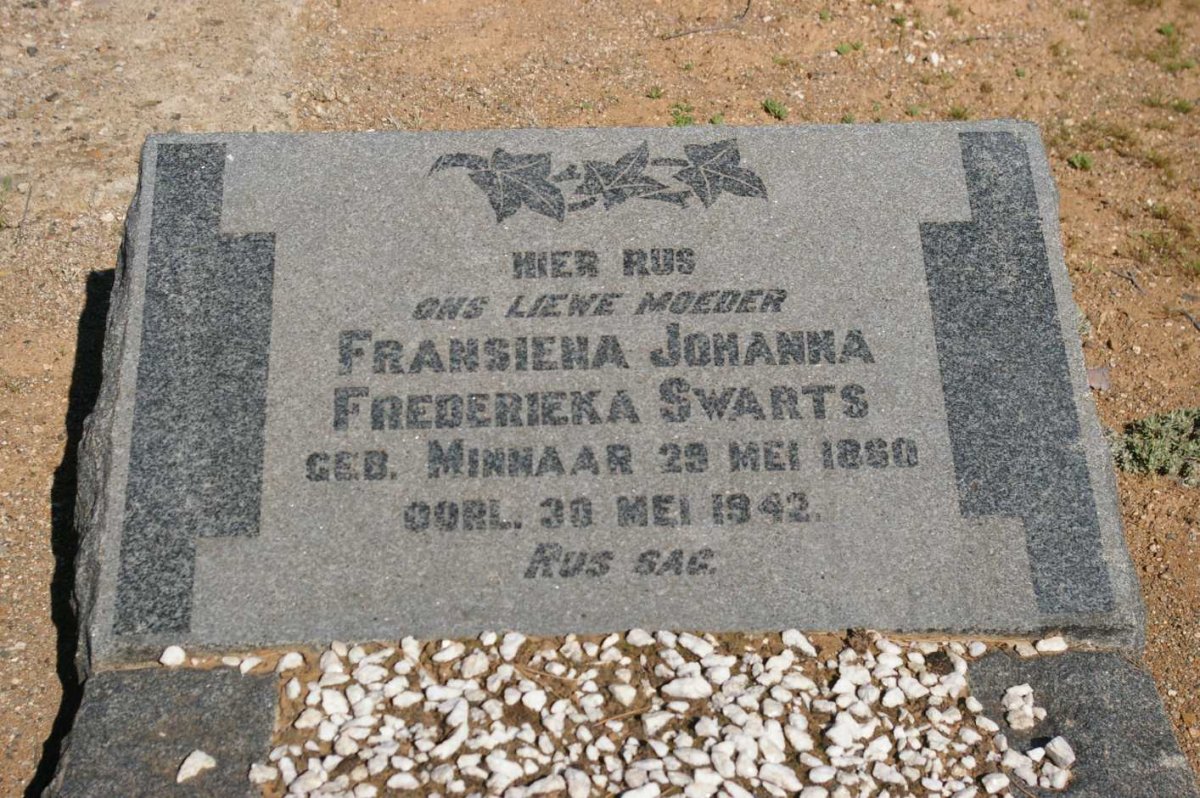 SWARTS Fransiena Johanna Frederieka nee MINNAAR 1860-1942