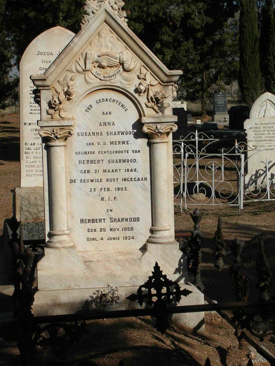 SHARWOOD Herbert 1850-1934 &amp; Susanna V.D.MERWE 1845-1903