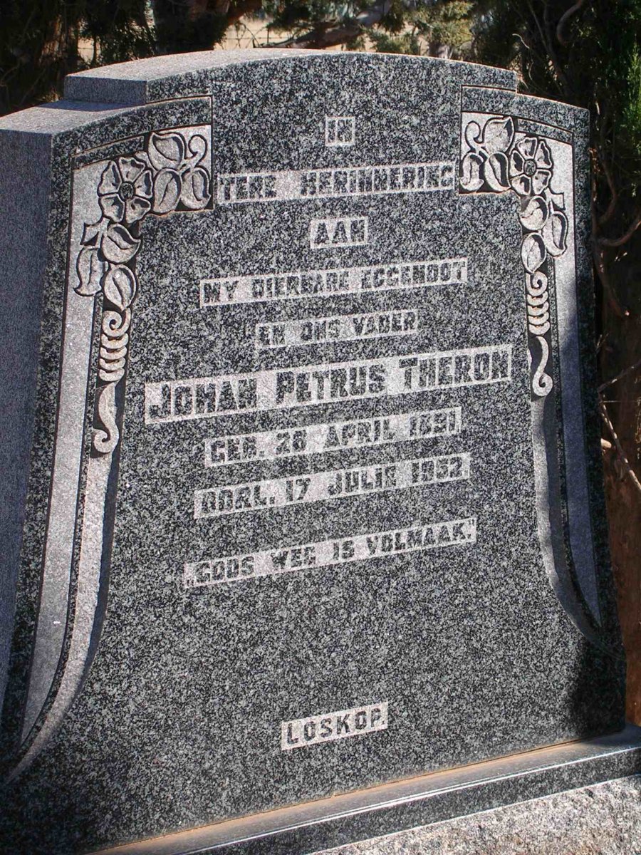 THERON Johan Petrus 1891-1952