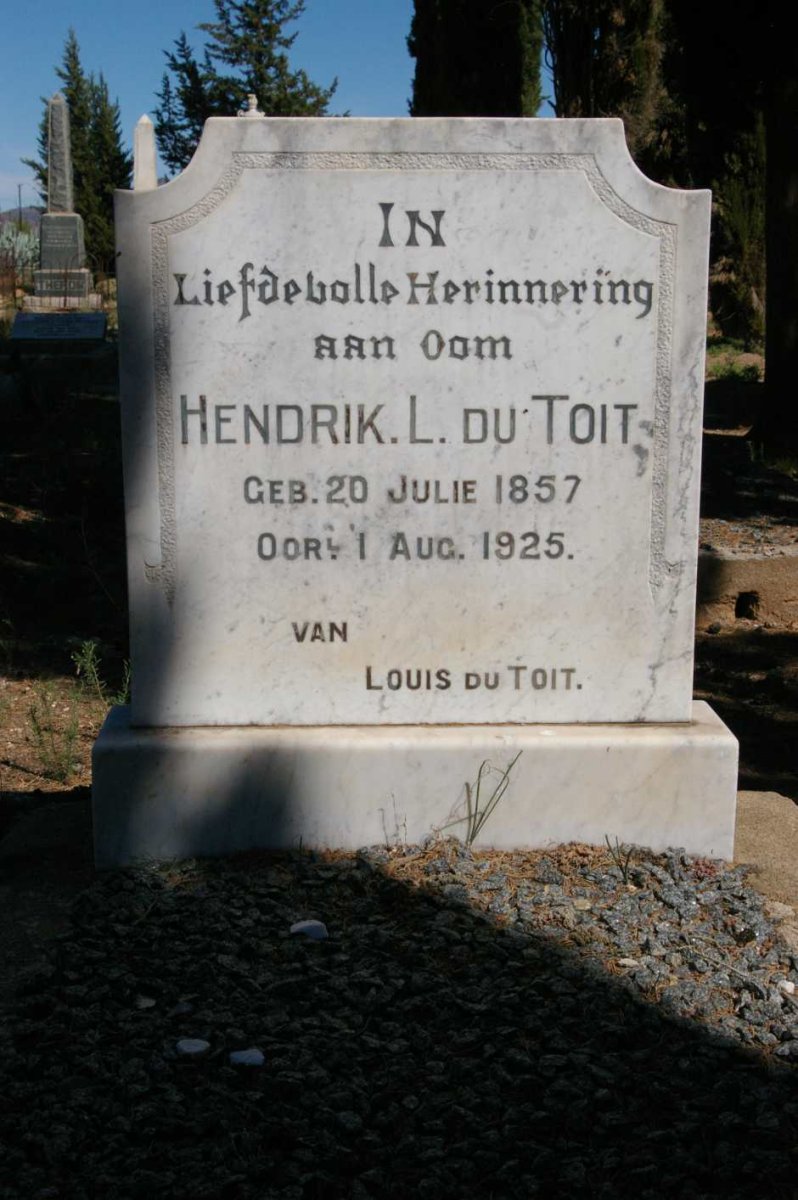 TOIT Hendrik L., du 1857-1925