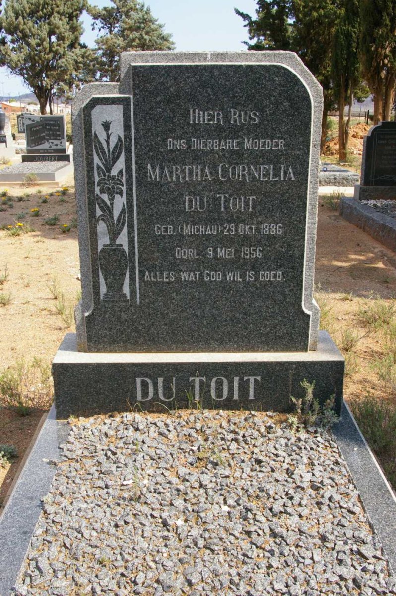 TOIT Martha Cornelia, du nee MICHAU 1886-1956