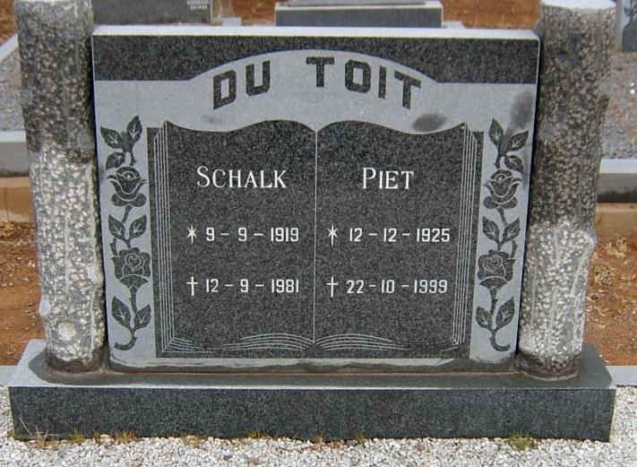 TOIT Schalk, du 1919-1981 :: DU TOIT Piet 1925-1999