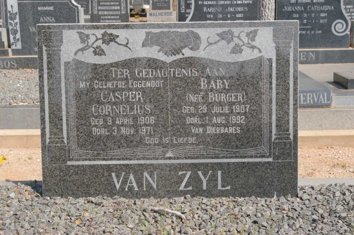 ZYL Casper Cornelius, van 1906-1971 &amp; Baby BURGER 1907-1992