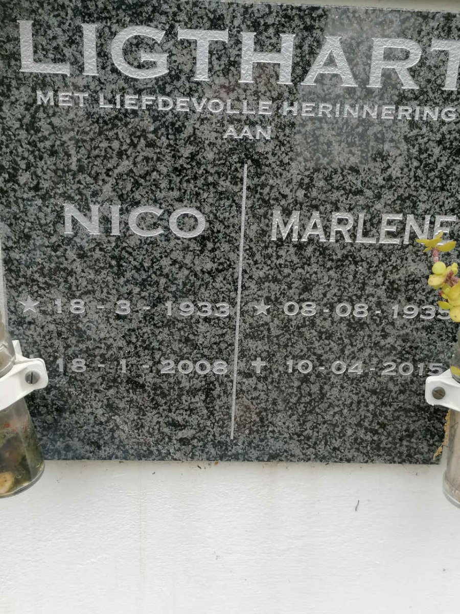 LIGTHART Nico 1933-2008 &amp; Marlene 1935-2015