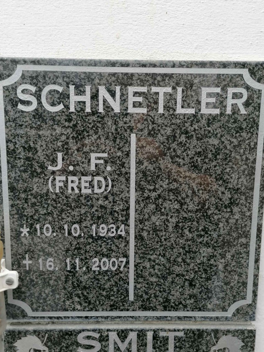 SCHNETLER J.F. 1934-2007