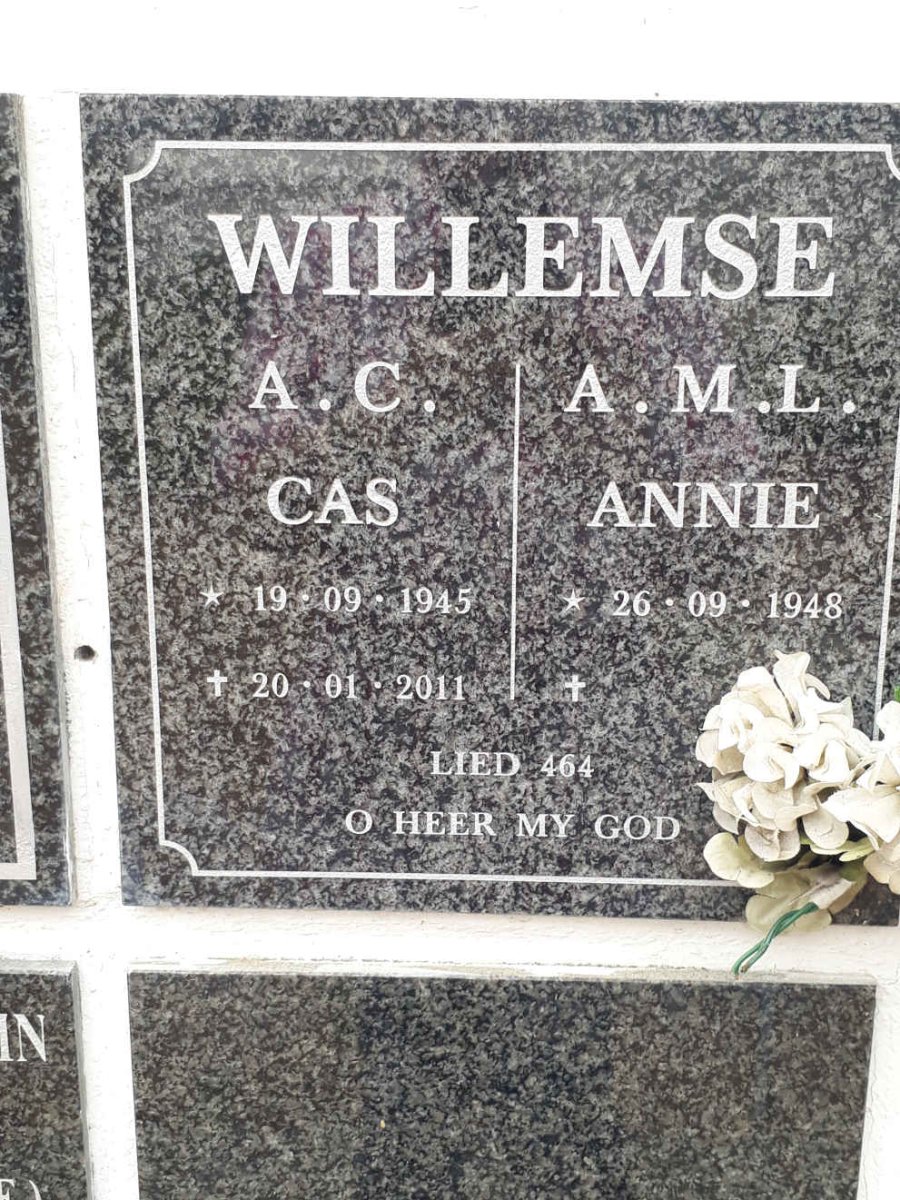 WILLEMSE A.C. 1945-2011 &amp; A.M.L. 1948-