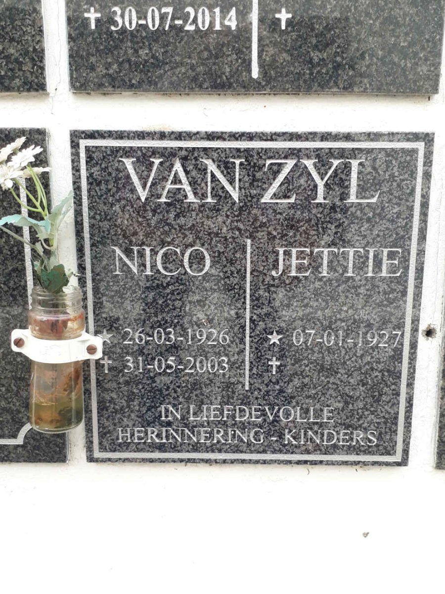 ZYL Nico, van 1926-2003 &amp; Jettie 1927-