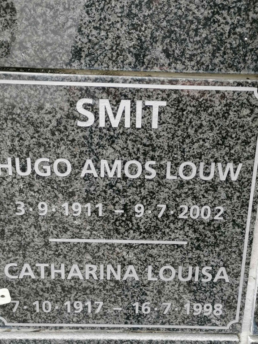 SMIT Hugo Amos Louw 1911-2002 &amp; Catharina Louisa 1917-1998