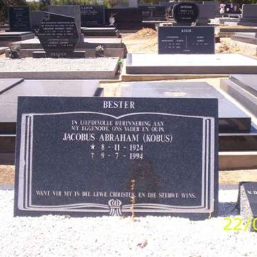 BESTER Jacobus Abraham 1924-1994 :: V.D. WESTHUIZEN Elzabe 19?-1997