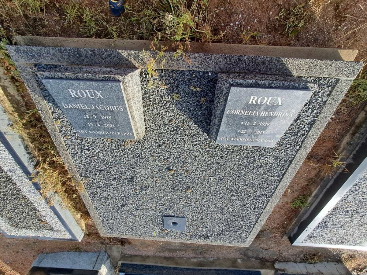 ROUX Daniel Jacobus 1919-2004 &amp; Cornelia Hendrina 1920-2013