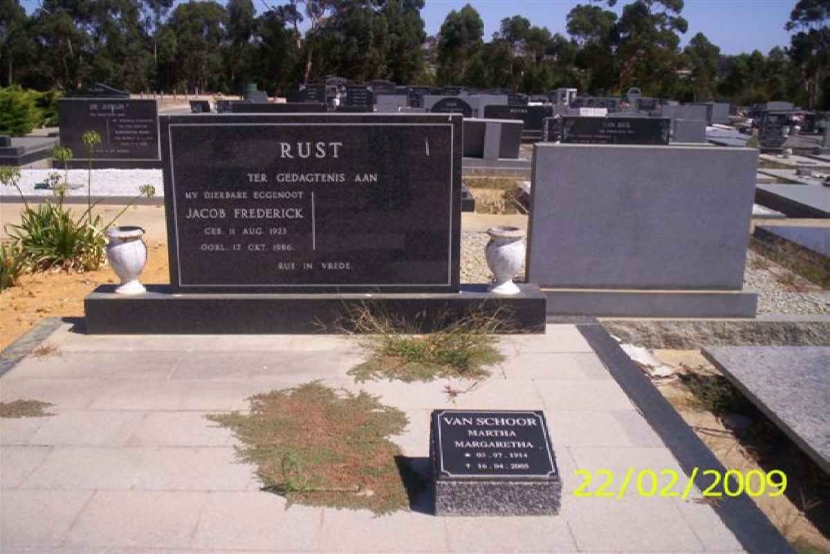 RUST Jacob Frederick 1923-1986