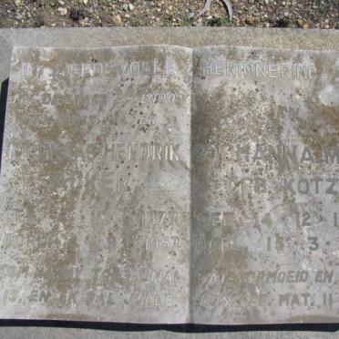 ACKER Nicolaas Hendrik 1877-1957 &amp; Johanna M.P. KOTZE 1884-1968