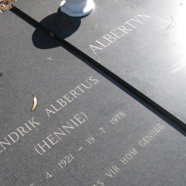 ALBERTYN Hendrik Albertus 1921-1978