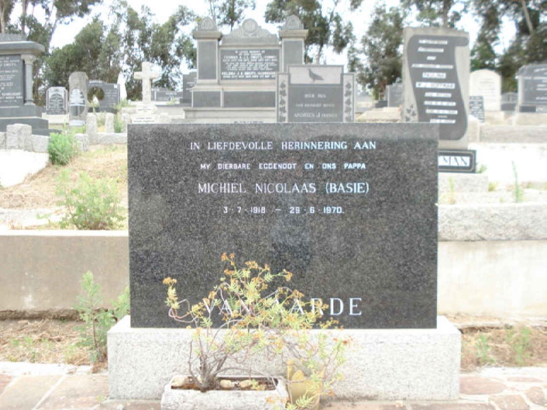 AARDE Michiel Nicolaas, van 1918-1970