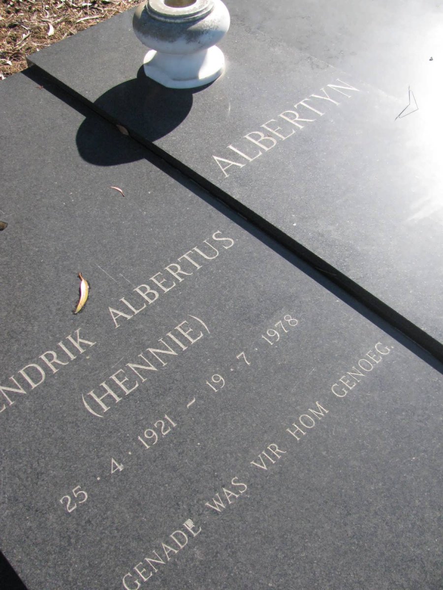 ALBERTYN Hendrik Albertus 1921-1978