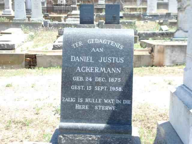 ACKERMANN Daniel Justus 1875-1958