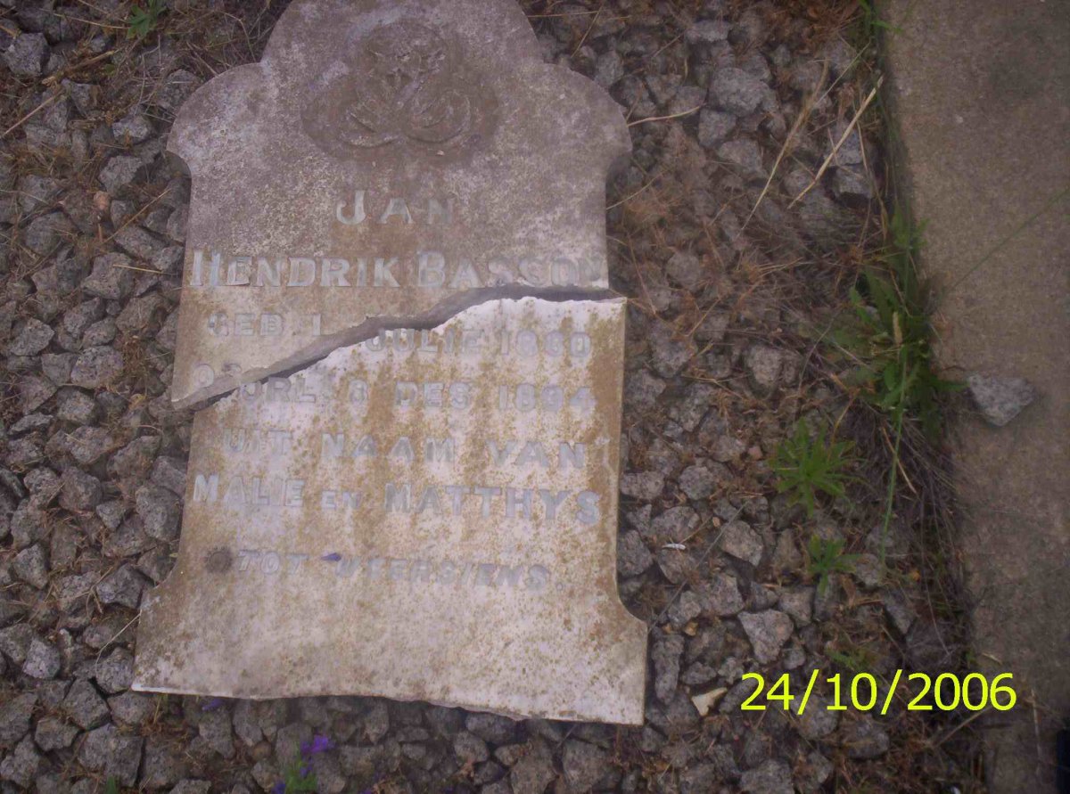 BASSON Jan Hendrik 1860-1894