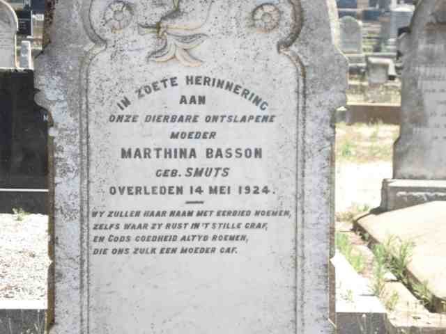 BASSON Marthina nee SMUTS -1924