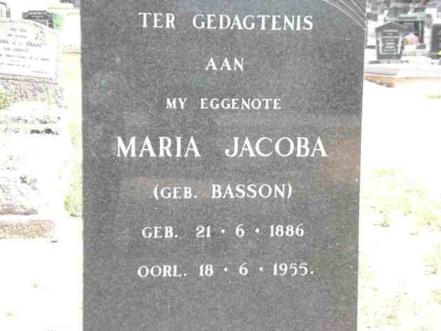 BASSON Maria Jacoba 1886-1955