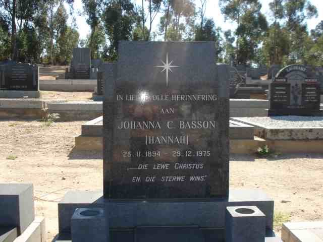 BASSON Johanna C. 1894-1975