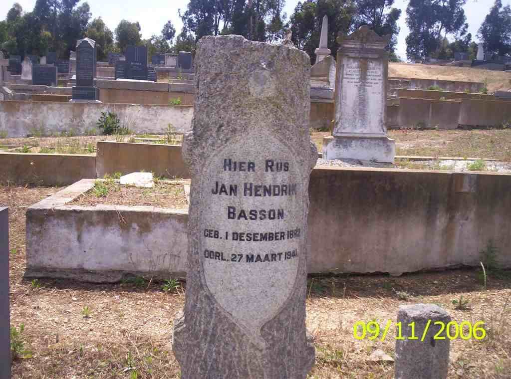 BASSON Jan Hendrik 1882-1941