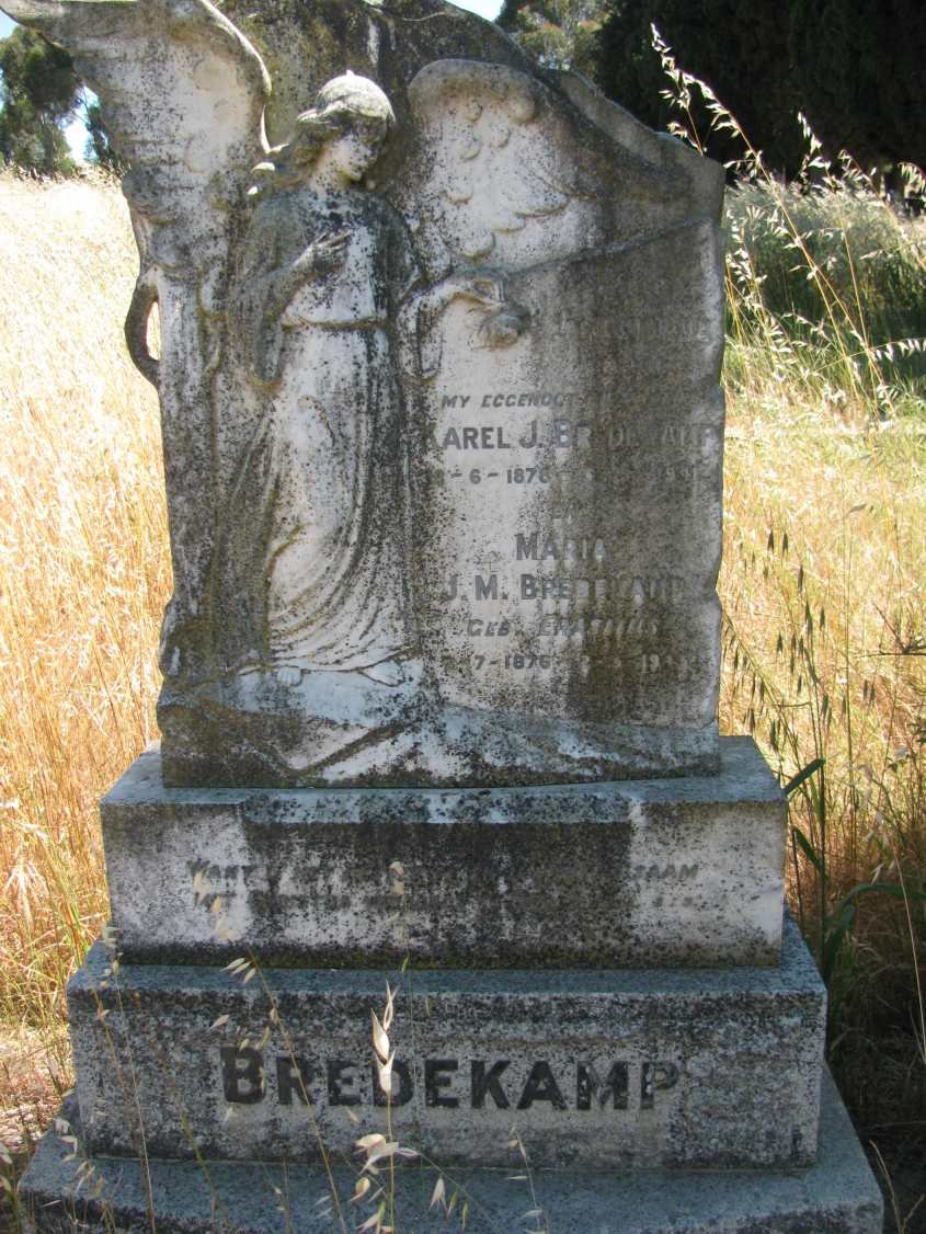 BREDEKAMP Karel J. 1878-1941 &amp; Maria J.M. ERASMUS 1876-19??