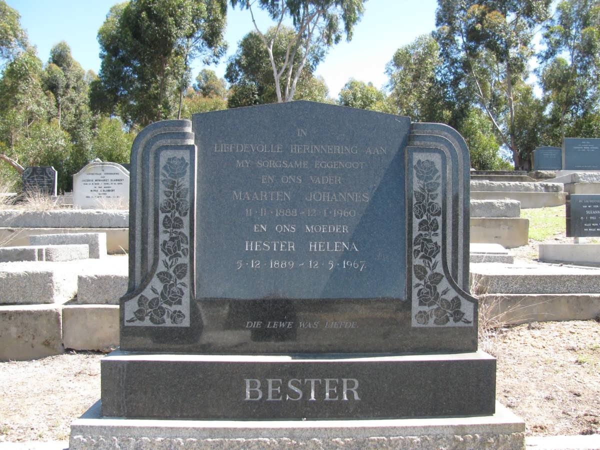 BESTER Maarten Johannes 1888-1960 &amp; Hester Helena 1889-1967