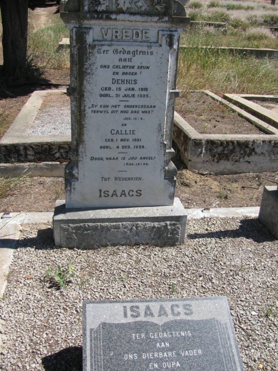 ISAACS Dennis 1910-1935 :: ISAACS Callie 1921-1939