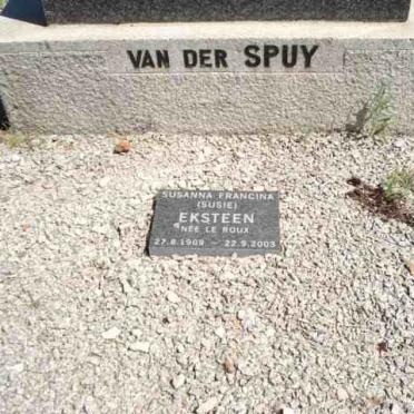EKSTEEN Susanna Francina nee LE ROUX 1909-2003