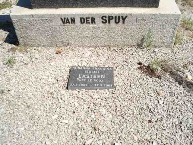 EKSTEEN Susanna Francina nee LE ROUX 1909-2003