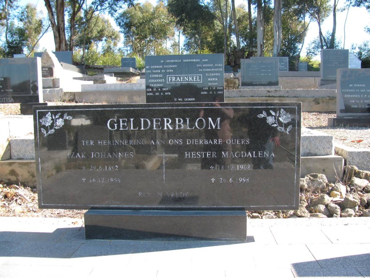 GELDERBLOM Izak Johannes 1892-1958 &amp; Hester Maria Magdalena 1908-1998