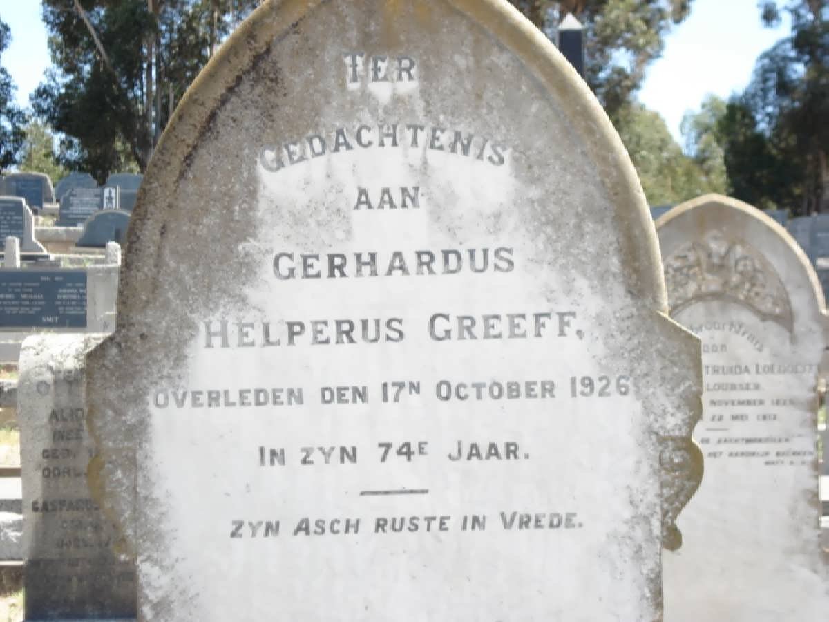 GREEFF Gerhardus Helperus -1926