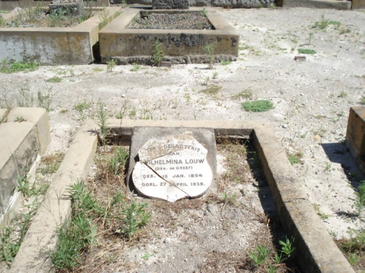 GREEFF Wilhemina, de nee LOUW 1854-1939