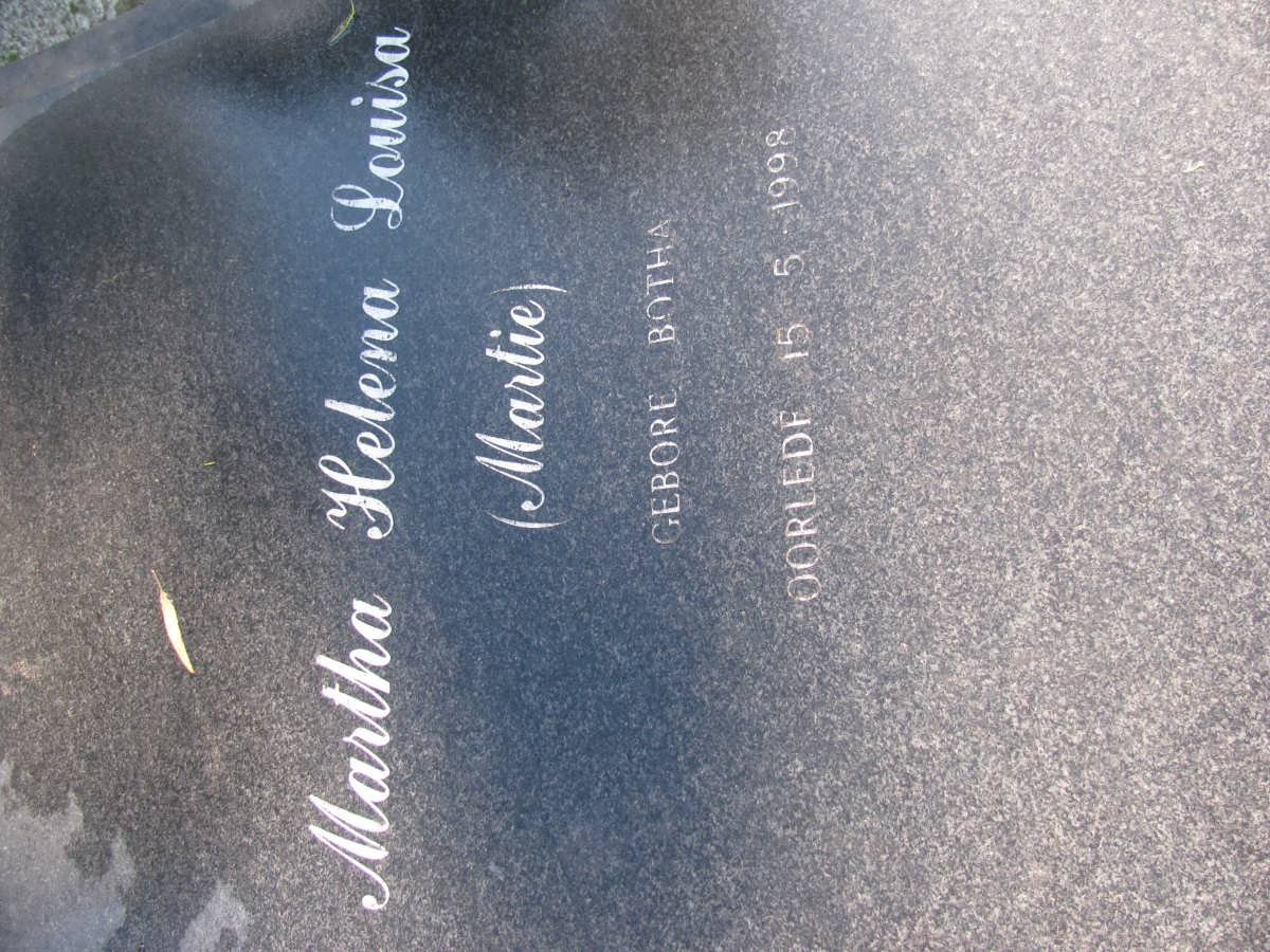 GEYER Martha Louisa nee BOTHA -1998