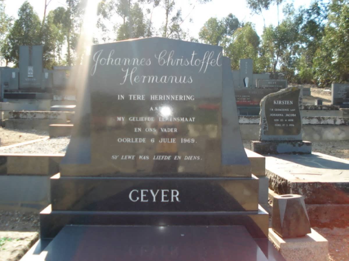 GEYER Johannes Christoffel Hermanus -1969