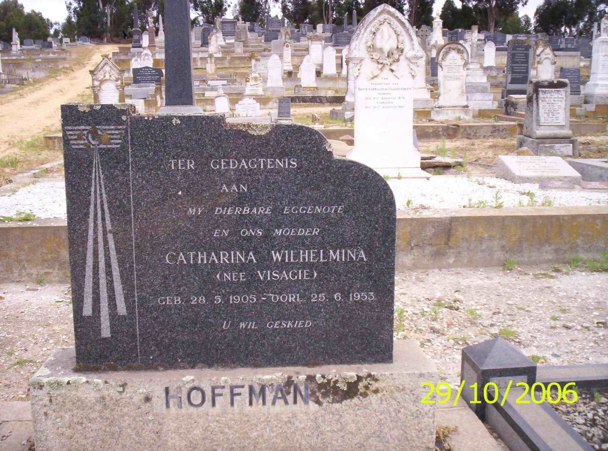 HOFFMAN Catharina Wilhelmina neé VISAGIE 1905-1953