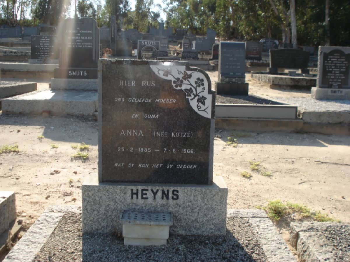HEYNS Anna nee KOTZE 1885-1966