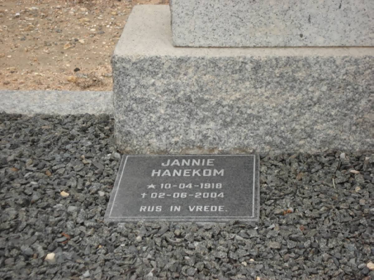 HANEKOM Jannie 1918-2004