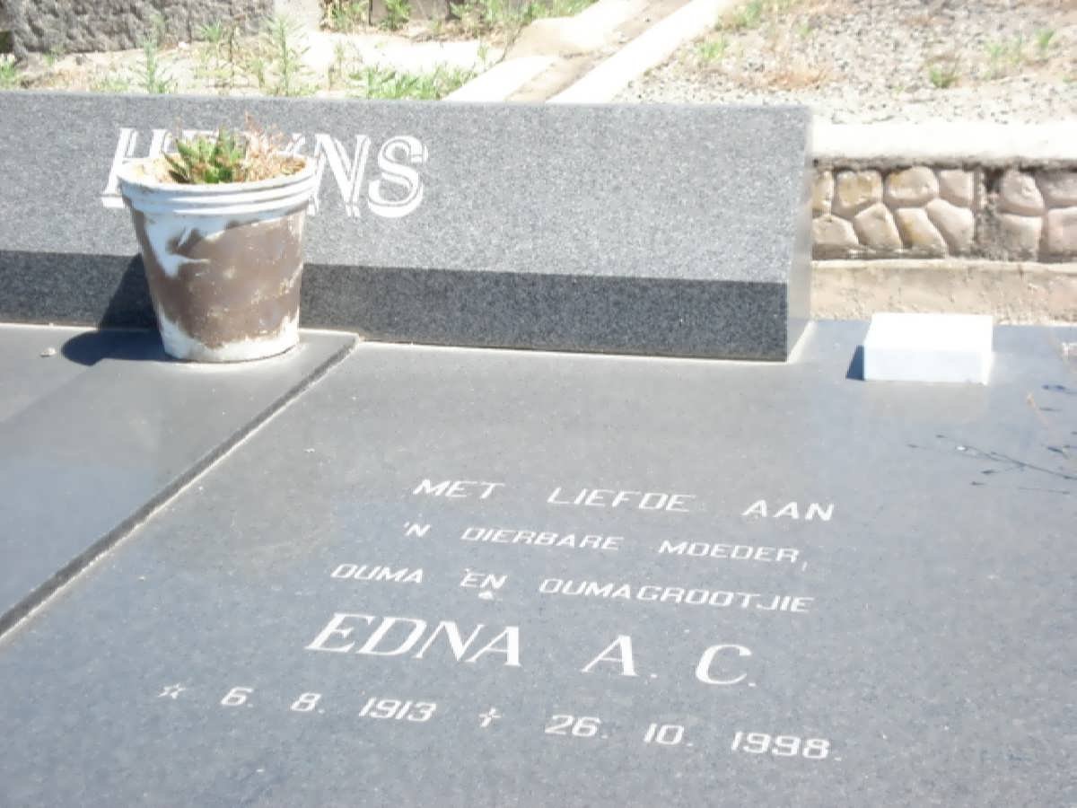 HEYNS Edna A.C. 1913-1998