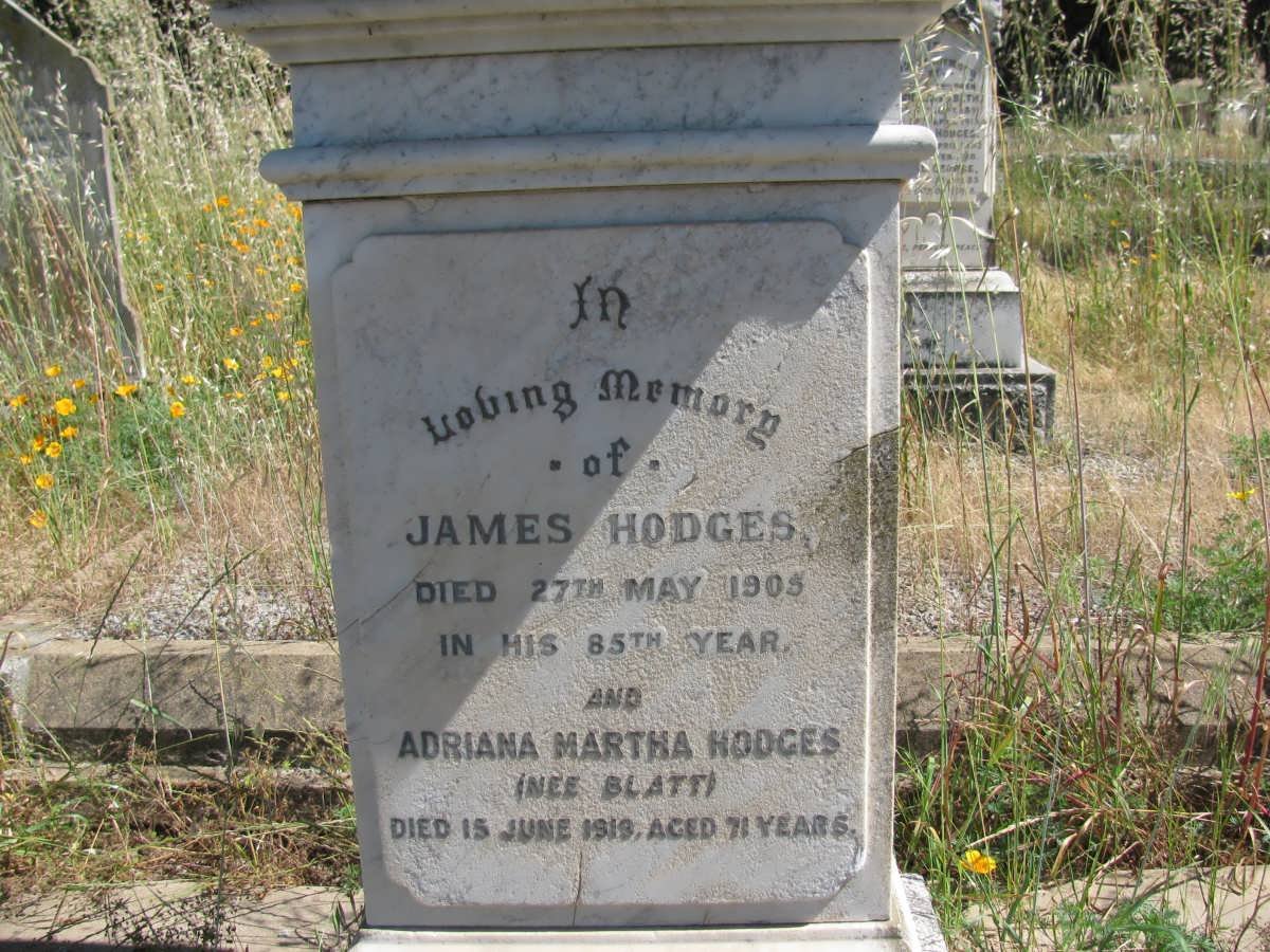 HODGES James -1905 &amp; Adriana Martha  BLATT -1919