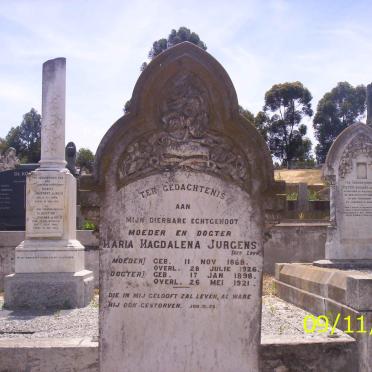 JURGENS Maria Magdalena nee LOUW 1868-1926 :: JURGENS Maria Magdalena 1898-1921