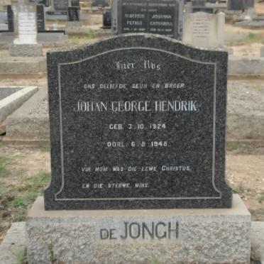 JONGH Johan George Hendrik, de 1924-1948