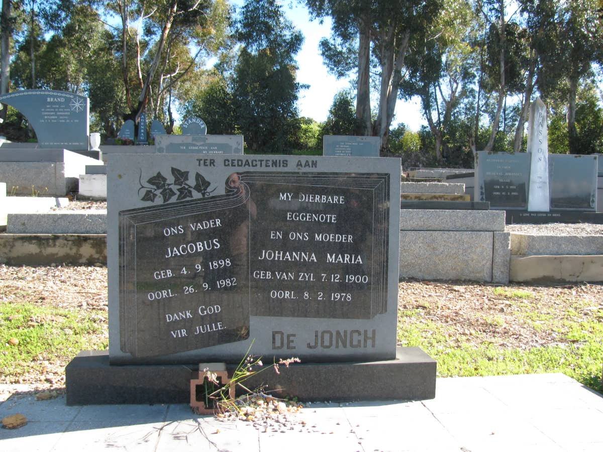 JONGH Jacobus, de 1898-1982 &amp; Johanna Maria VAN ZYL 1900-1978
