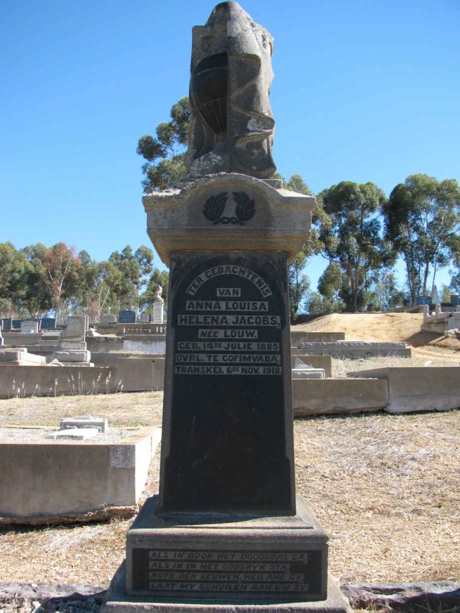 JACOBS Anna Louisa Helena nee LOUW 1885-1918