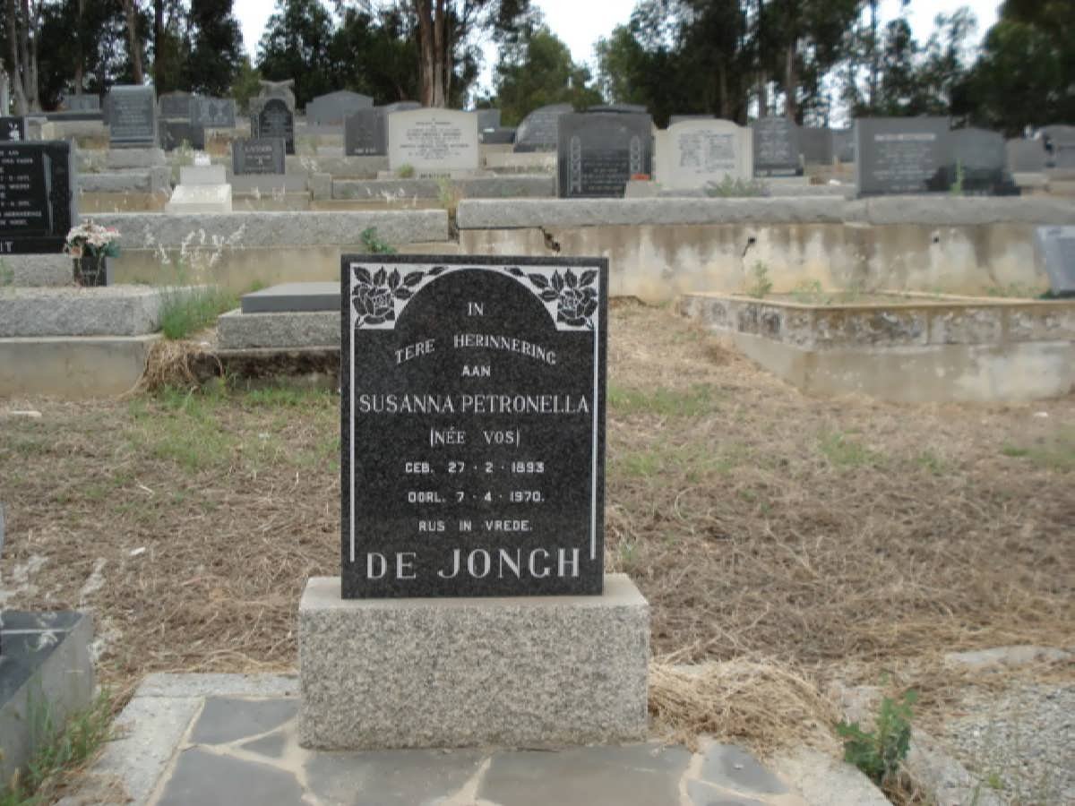 JONGH Susanna Petronella, de nee VOS 1893-1970