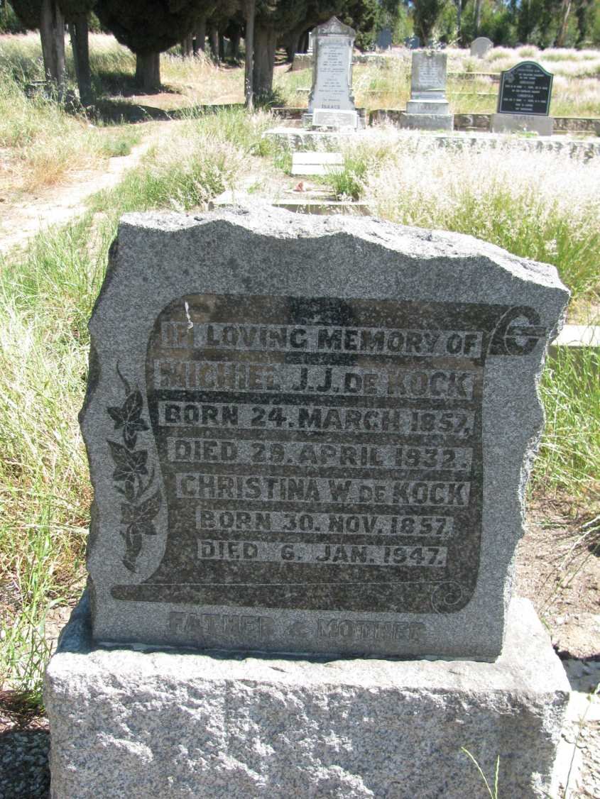 KOCK Michiel J.J., de 1857-1932 &amp; Christina W. 1857-1947